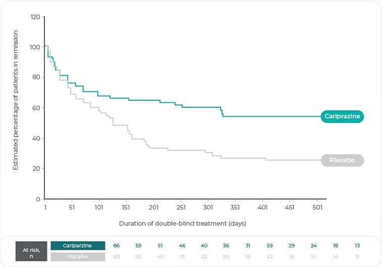 Estimated percentage of patients in remission
